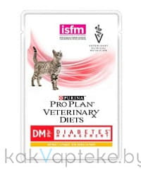 Pro Plan DM St/Ox. Корм конс. полнорац. диетич. для взр. кошек при диабете, 85г
