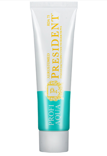 PRESIDENT PROFI AQUA Зубная паста Xerostomed (75 RDA), 50 мл
