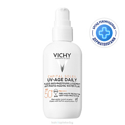 VICHY CAPITAL SOLEIL UV-AGE DAILY Невесомый солнцезащитный флюид для лица против признаков фотостарения SPF 50+  80 мл