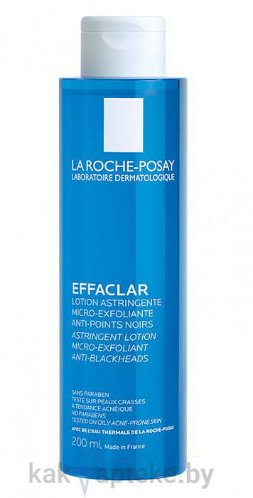 La Roche-Posay Effaclar Лосьон для кожи лица для сужения пор с микроотшелушивающим эффектом, 200 мл