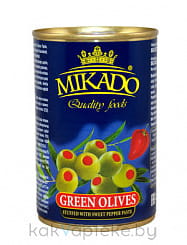 MIKADO Оливки зеленые, фаршированные перцем , 300 мл