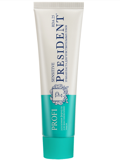 PRESIDENT PROFI Зубная паста Sensitive (25 RDA), 50 мл