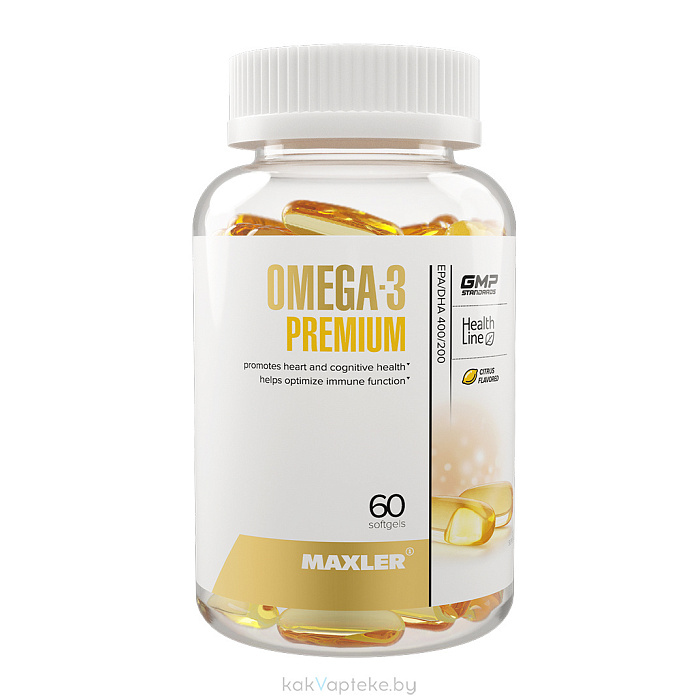 MAXLER БАД «Омега-3 Премиум» капсулы №60