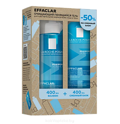 Набор La Roche-Posay Effaclar Гель очищающий пенящийся для чувствительной жирной кожи лица и тела 400 мл + EFFACLAR Гель Очищающий пенящийся для жирной чувствительной кожи (сменный блок -50%), 400 мл