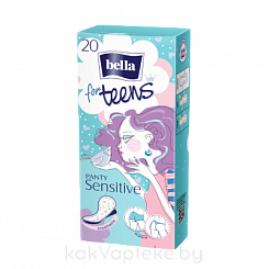 Bella Panty for Teens sensitive Ультратонкие женские гигиенические ежедневные прокладки, 20 шт