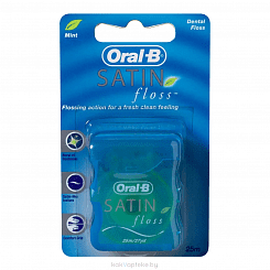 Oral-B Зубная нить Satin Floss (мятный вкус) 25 м