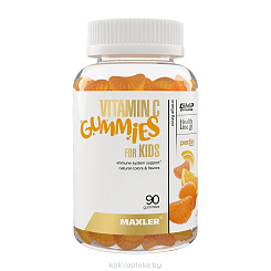 MAXLER БАД «Витамин С Гаммиз Фор Кидс», вкус апельсин жевательные конфеты по 2 г № 90