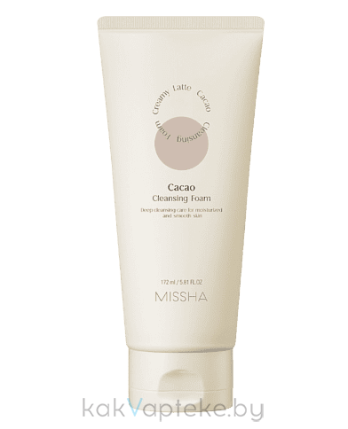 MISSHA Очищающая пенка для лица Creamy Latte Cleansing Foam (Cacao), 172 мл