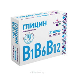 Глицин B1+B6+B12 ФАРМЛЭНД БИО таблетки 600 мг №30