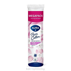 AURA (beauty) Ватные диски (п/э пакет с веревочкой) , 150 шт