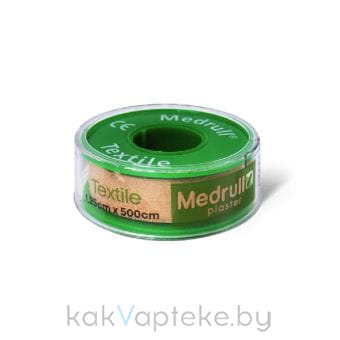 Пластырь рулонный телесного цвета на текстильной основе Medrull "Textile"  1,25cм x 500cм