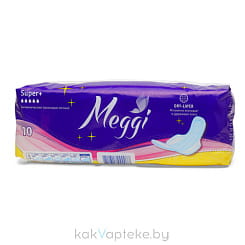 Гигиенические прокладки MEGGI супер плюс ночные 10шт (Арт.MEG 311)