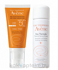Avene Набор (Крем солнцезащит.SPF50+ 50 мл+Термальная вода Avene успокаивающая 50 мл) Avene Набор (Крем солнцезащит.SPF50+ 50 мл+Термальная вода Avene успокаивающая 50 мл)