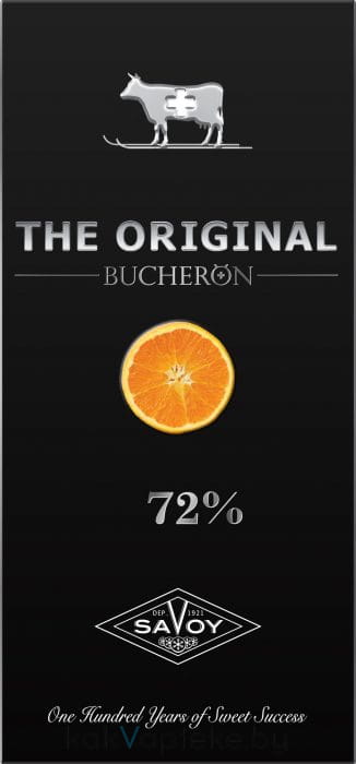 BUCHERON THE ORIGINAL Горький шоколад с кусочками апельсина (в картонном боксе) 100г