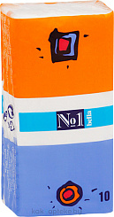 Bella №1 Платочки бумажные гигиенические носовые трехслойные 10 шт