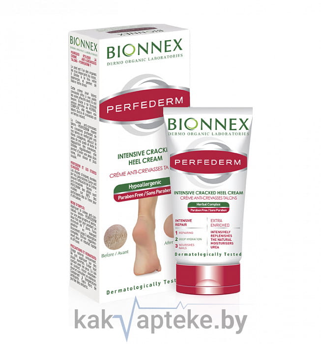 Bionnex Perfederm Интенсивный крем для потрескавшейся кожи пяток, 60 мл