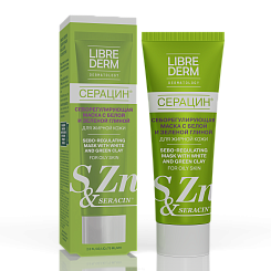 LIBREDERM «Серацин/Seracin» Себорегулирующая маска с белой и зеленой глиной 75 мл