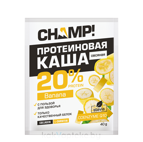 Каша протеиновая овсяная Банановая с коэнзимом Q10. Пакет 40 г