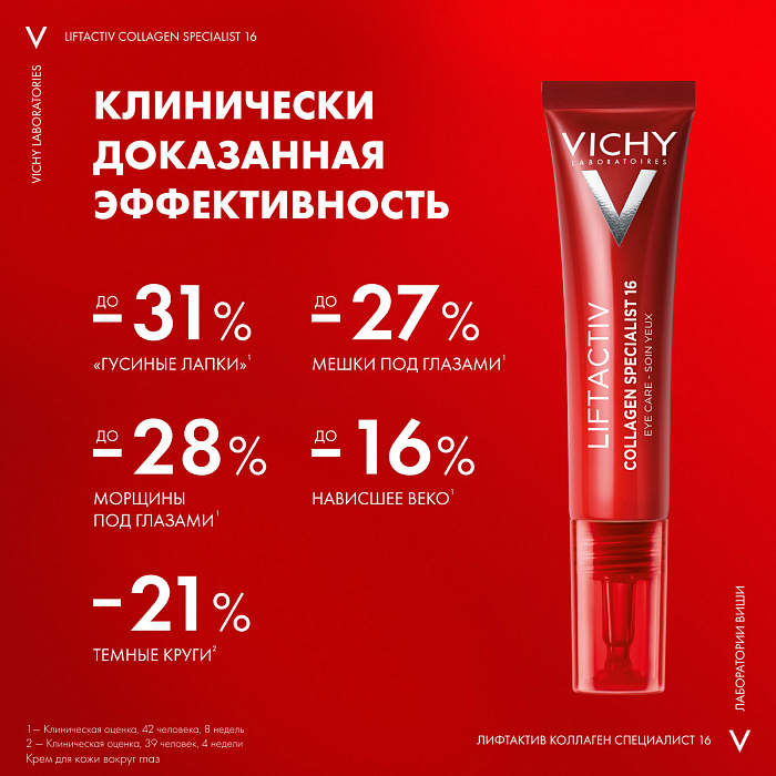 VICHY LIFTACTIV COLLAGEN SPECIALIST Крем для кожи вокруг глаз, 15 мл