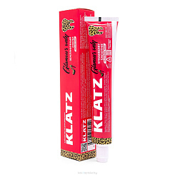 KLATZ Зубная паста для девушек GLAMOUR ONLY Земляничный смузи (без фтора) 75 мл