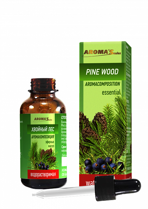 AROMA’Saules Аромакомпозиция эфирных масел водорастворимая "Хвойный лес",30 мл