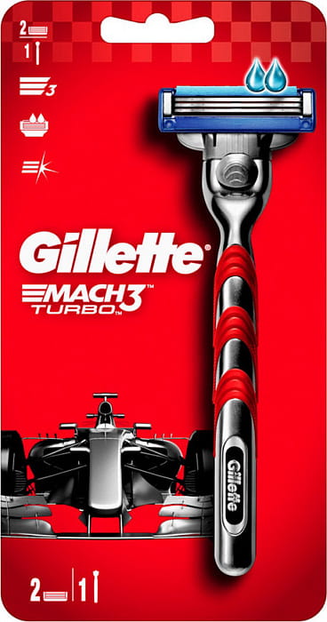 GILLETTE MACH3 Turbo Бритва со сменными кассетами 2 шт