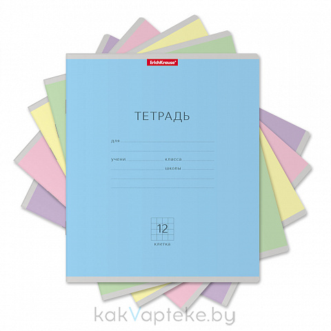 ErichKrause Тетрадь ученическая 12л , клетка 59405