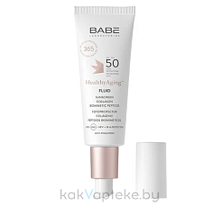 LABORATORIOS ВАВЕ Антивозрастной солнцезащитный флюид SPF 50/FLUID SUNSCREEN HEALTHY AGING+ SP 40мл