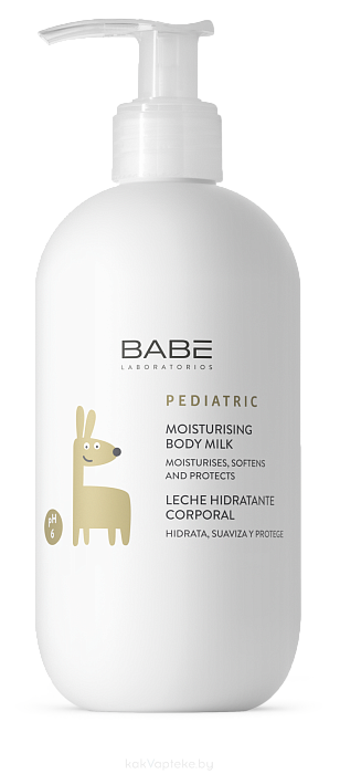 "LABORATORIOS BABE"  Молочко детское увлажняющее  для тела, 500 мл