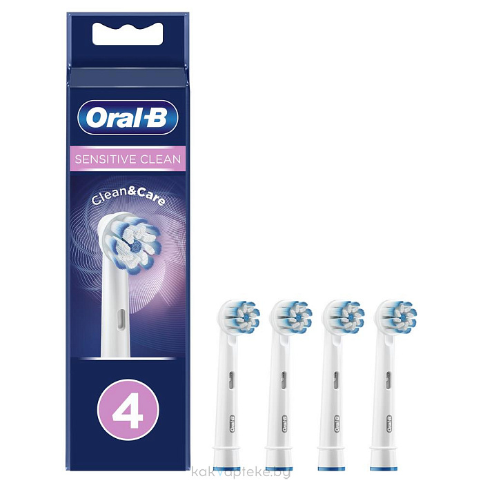 Oral-B Сменные насадки для электрической зубной щетки (EB60 X-4) PRO Sensitive Clean, 4шт