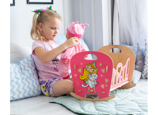 Woody Игрушка деревянная   "Кроватка-качалка"