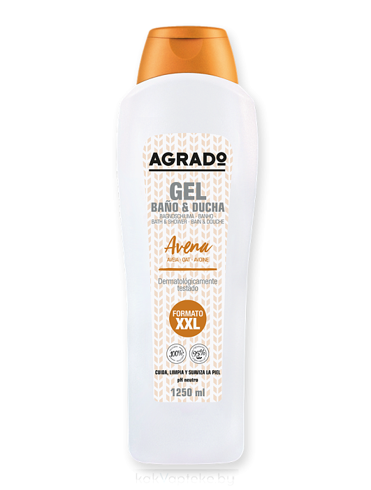 AGRADO Гель для ванны и душа с овсом / Oat Bath & Shower Gel, 1250мл