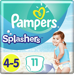 PAMPERS Splashers Детские одноразовые подгузники-трусики для плавания (Maxi- Junior), 11шт