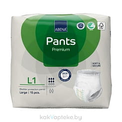 Abena Pants Premium Подгузники-трусики для взрослых L1, 15 шт