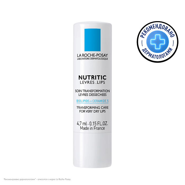 La Roche-Posay Nutritic Lips Бальзам для кожи губ для очень сухой кожи питательный, 4,7 мл