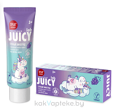 SPLAT JUICY Lab Детская зубная паста со фтором, со вкусом «Виноград» 55 мл/72 г