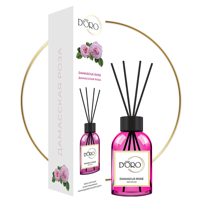 Gamma D'ORO Аромадиффузор для дома Дамасская роза 55 мл DAMASCUS ROSE
