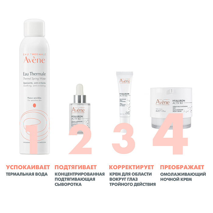 AVENE HYALURON ACTIV B3 Крем мультиинтенсивный омолаживающий ночной 40 мл