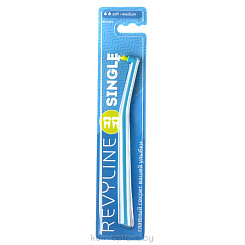 Revyline SM1000 Зубная щетка Монопучковая (голубая с салатовой щетиной) 1 шт (6647)