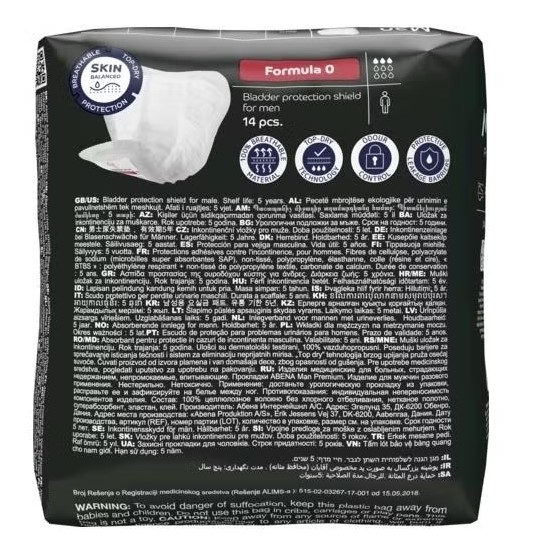 Abena Man Premium Прокладки одноразовые для взрослых (урологические) Formula 0, 14 шт