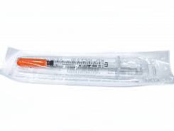 Шприц инсулиновый KD-JECT трёхкомпонентный однократного применения с иглой 0,5 мл.