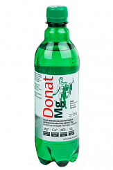 Donat Mg  Вода минеральная прир.лечеб.питьевая сульфатно-гидрокарбонатная натриево-магн.,газ, 0,5 л