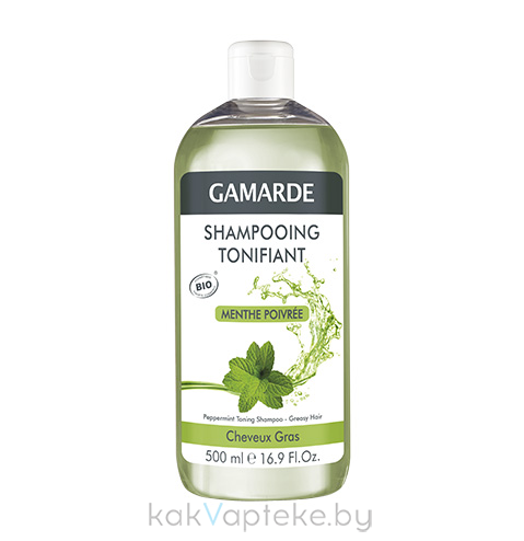 ГАМАРД Тонизирующий шампунь / Gamarde SHAMPOOING TONIFIANT-MENTHE POIVREE, 500 мл