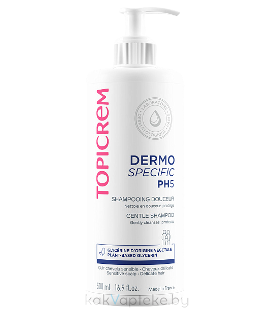TOPICREM DERMO SPECIFIC pH5 МЯГКИЙ ШАМПУНЬ 500 мл
