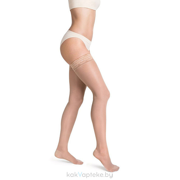 Чулки бедренные антиварикозные AVICENUM/АВИЦЕНУМ PHLEBO 140 (плотные, резинка, закрытый носок), р-р L long  цвет 8010