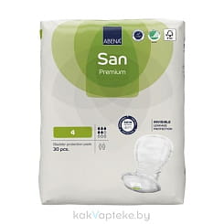 Abena San Premium Прокладки одноразовые урологические для взрослых (4), 30 шт
