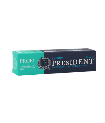PRESIDENT PROFI Зубная паста Sensitive (25 RDA), 50 мл