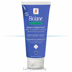 Biolane Детский увлажняющий крем-уход для лица и тела с первых дней жизни (д/сух кожи), 150 мл