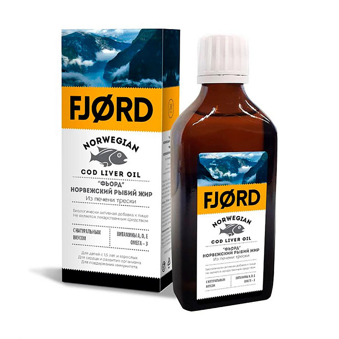 Фьорд FJORD Норвежский рыбий жир из печени трески 200 мл