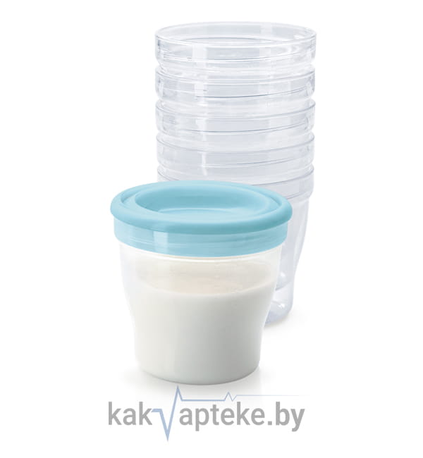 Happy Baby Набор контейнеров для хранения грудного молока и детского питания (в наборе 6 шт), арт. 15044